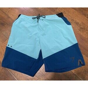 Gymshark Slim Fit Blue Mens Swim Board Shorts Size Large